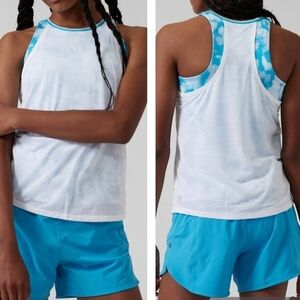 Athleta Girl Perfect Pair Tank In  Free Spirit Santorini Blue Size XL/14